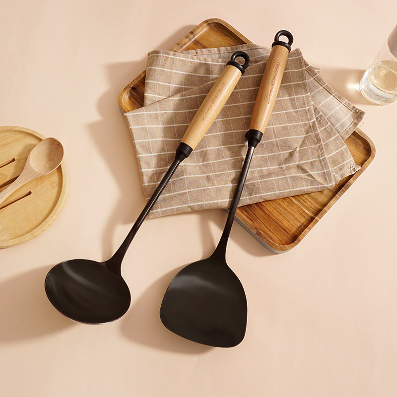 Elevate Your Cooking Experience with Our Kitchen Wooden Handle Utensils Set